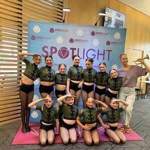 Balera Green and Black Kids Dance Costume